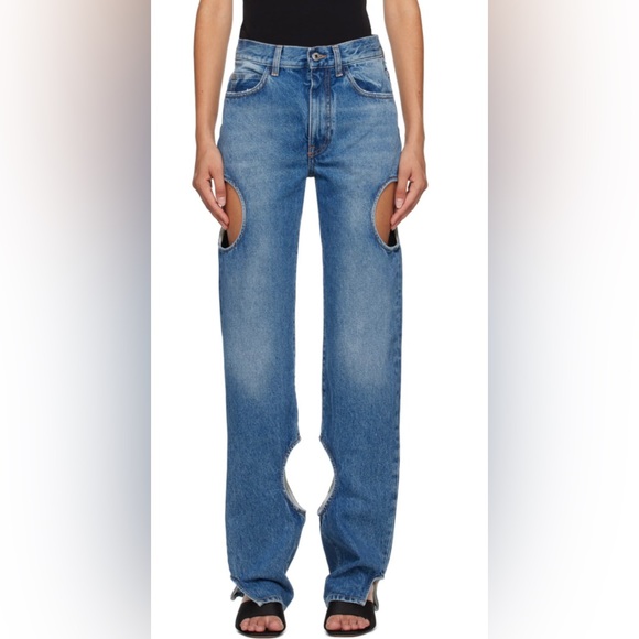 OFF WHITE METEOR CUT OUT JEANS